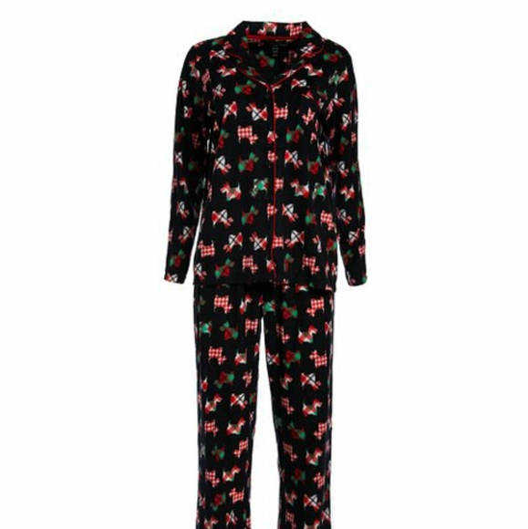 Rene Rofe Black Dog Pajamas - Picture 1 of 4
